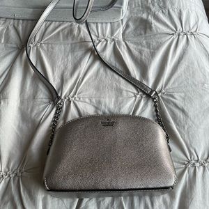 Silver Kate Spade Cross Body Bag